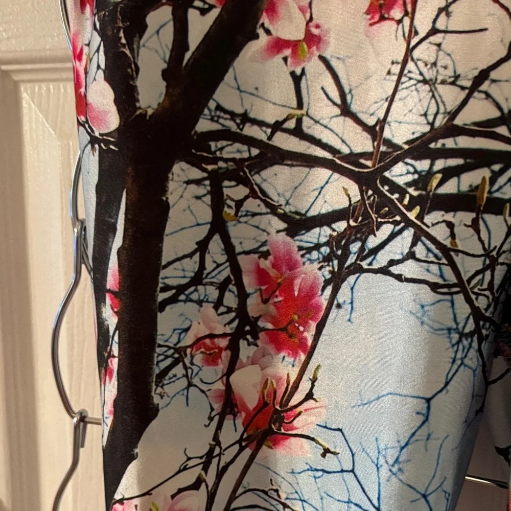 Terez Floral Print Leggings - Pink and Blue - Picture 3 of 4